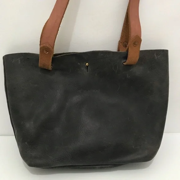 Blackkat Black and Tan Leather Tote Bag - Picture 3 of 10